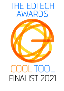 a badge announcing winners of edtech awards