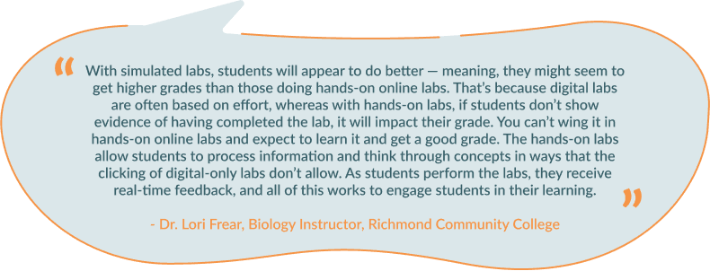 Instructor quote from Science Interactive's 2023 Annual Lab Report