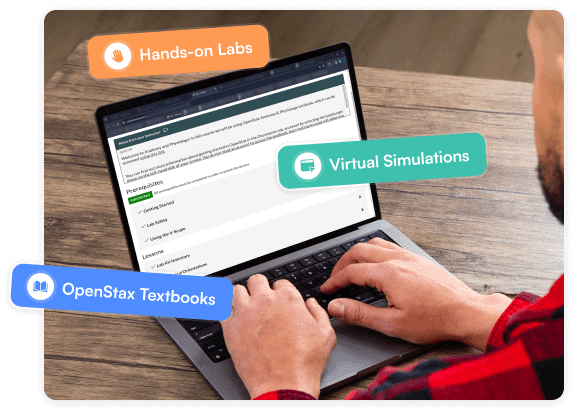 Image of students and charts - guide your students through their labs